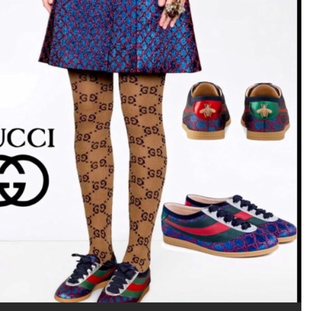 Gucci gg glitter bee falacer sneakers 35